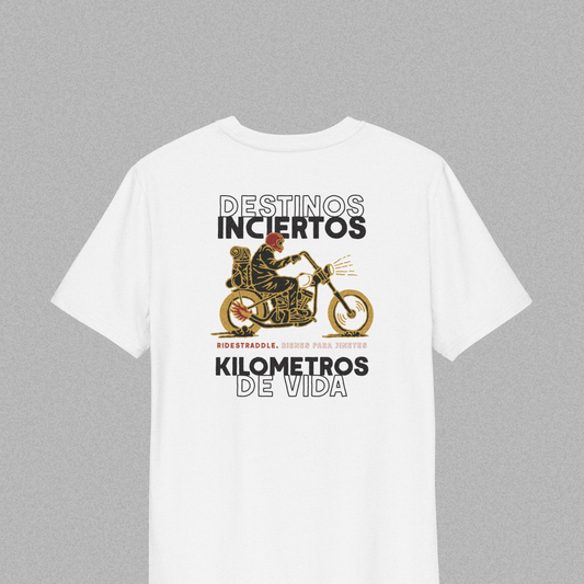 Camiseta Motera Destinos Inciertos Kilometros de Vida